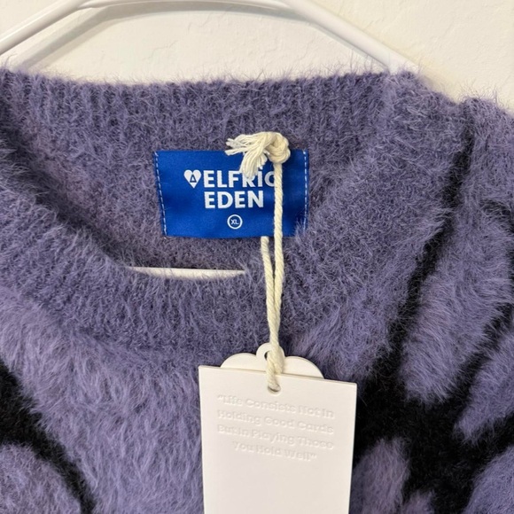 Aelfric Eden Purple and Black Crewneck Sweater - Picture 5 of 5